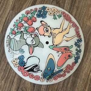 Disney Bambi Thumper Vintage Whimsical Woodland Rare Ceiling Light Cover Shade